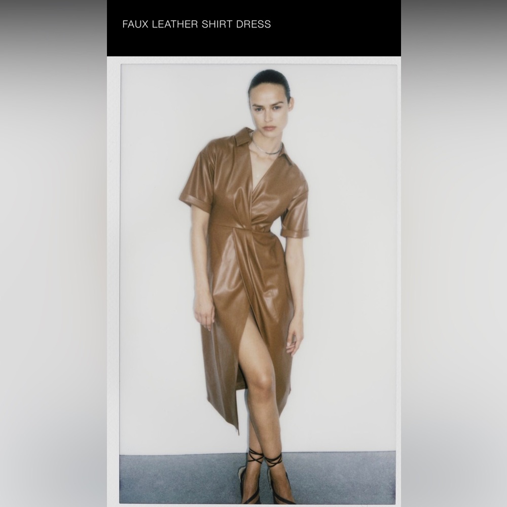 Zara Faux Leather Dress- Size L